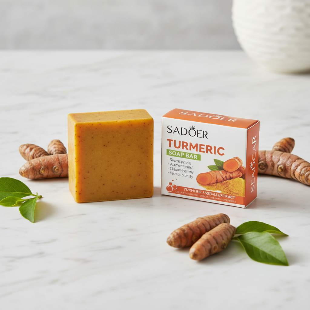 Sadoer Turmeric Soap Bar avec emballage