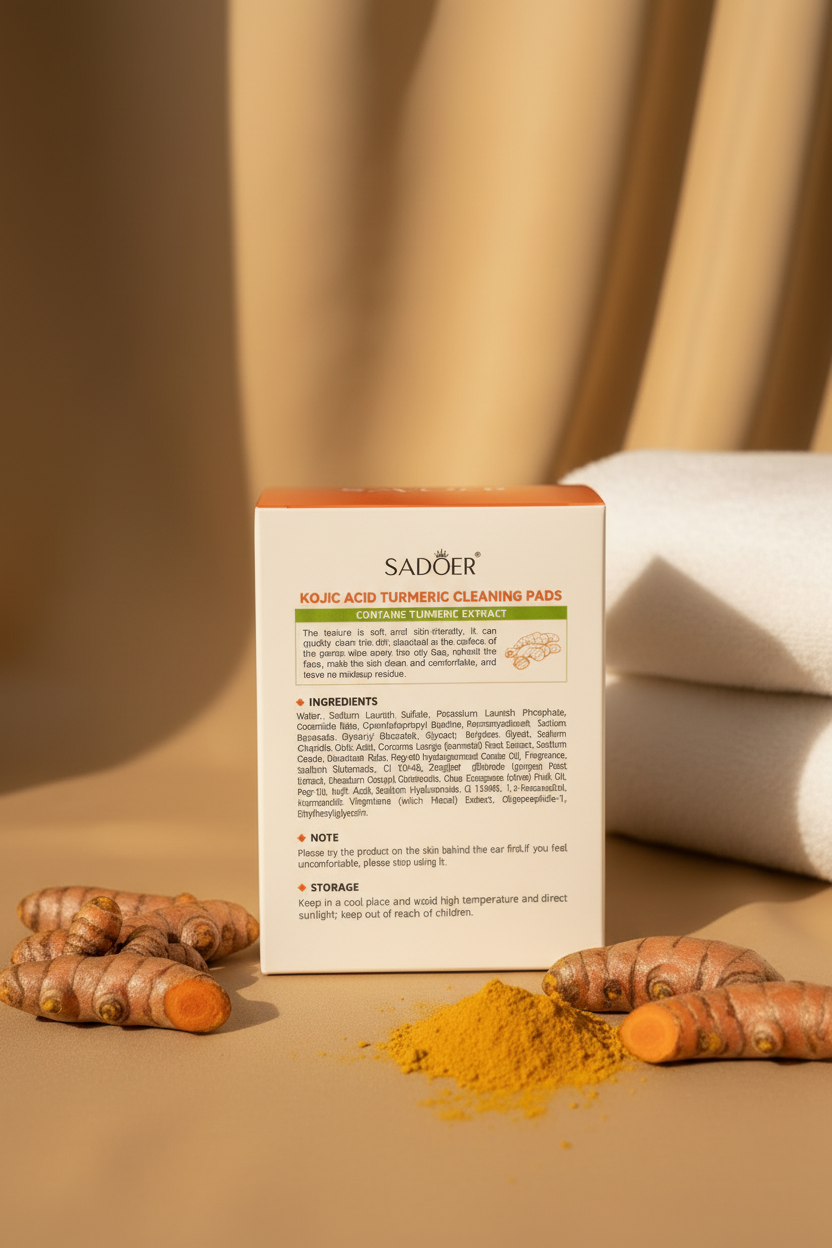 Tampons nettoyants - décor curcuma doré
